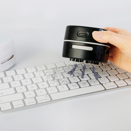 Desk Vacuum Cleaner - Mini Vacuum Cleaner - Table Vacuum Cleaner - Handheld Vacuum Cleaner - Wireless Charger - 2 in 1 - USB Rechargeable - Portable Vacuum Cleaner - Desk Accessories - Gadget - Keyboard Cleaner - Compact - Phone Charger - White - 1 Piece.