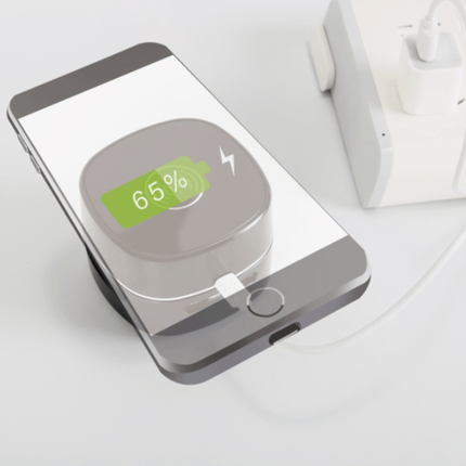 Desk Vacuum Cleaner - Mini Vacuum Cleaner - Table Vacuum Cleaner - Handheld Vacuum Cleaner - Wireless Charger - 2 in 1 - USB Rechargeable - Portable Vacuum Cleaner - Desk Accessories - Gadget - Keyboard Cleaner - Compact - Phone Charger - White - 1 Piece.
