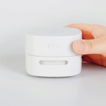 Desk Vacuum Cleaner - Mini Vacuum Cleaner - Table Vacuum Cleaner - Handheld Vacuum Cleaner - Wireless Charger - 2 in 1 - USB Rechargeable - Portable Vacuum Cleaner - Desk Accessories - Gadget - Keyboard Cleaner - Compact - Phone Charger - White - 1 Piece.