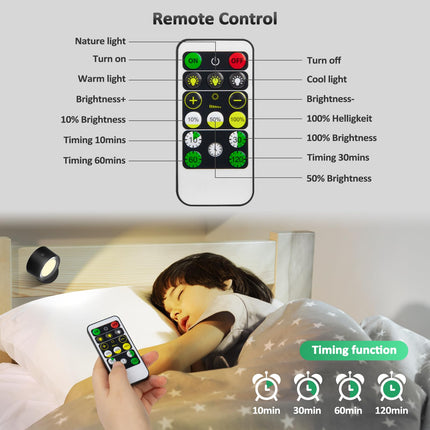 Night Light - Table Lamp - Bedside Lamp - Mood Lamp - Wireless Table Lamp - Rechargeable Lamp - LED Night Lamp - Touch Lamp - Dimmable Lamp - Desk Lamp - Mood Lighting - Portable Lamp - Bedroom Lamp - Modern Design - USB Rechargeable - Black - 1 Piece.