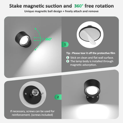 Night Light - Table Lamp - Bedside Lamp - Mood Lamp - Wireless Table Lamp - Rechargeable Lamp - LED Night Lamp - Touch Lamp - Dimmable Lamp - Desk Lamp - Mood Lighting - Portable Lamp - Bedroom Lamp - Modern Design - USB Rechargeable - Black - 1 Piece.