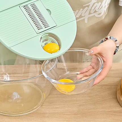 Vegetable Slicer - Salad Spinner - Mandoline - Salad Spinner - Multifunctional Vegetable Slicer - Vegetable Cutter Set - Grater - Kitchen Aid - Kitchen Utensil - Julienne Slicer - Vegetable Grater - Kitchen Gadget - Shredder - Mint Green - Lettuce Slicer.