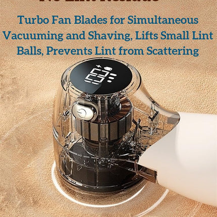 Lint Remover - Lint Trimmer - Lint Remover - Electric Lint Remover - Clothes Roller - Lint Brush - Rechargeable - LED Display - Cordless - Clothes Shaving - Lint Removal - Wool Comb - Beige - 1 Piece.