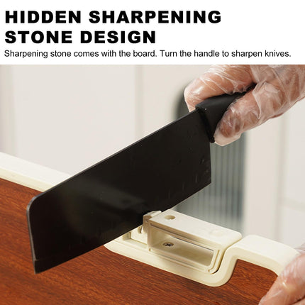 Double-sided cutting board - Serving board - Drinks board - Wooden cutting board - Kitchen board - Cheese board - Bread board - Meat board - Tapas board - Wooden cutting board - Chopping block - Kitchen accessories - Hygienic - Dishwasher safe - Brown - 1.