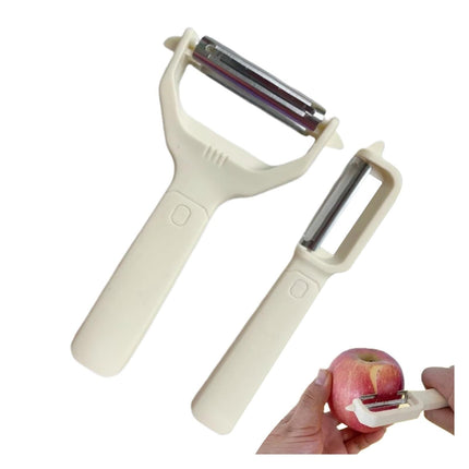 Peeler Set - Potato Peeler - Vegetable Peeler - Asparagus Peeler - Fruit Peeler - Paring Knives - Apple Peeler - Cucumber Peeler - Universal Peeler - Stainless Steel Blade - Kitchen Utensils - Kitchen Tools - Y Peeler - Beige - 2 Pieces.