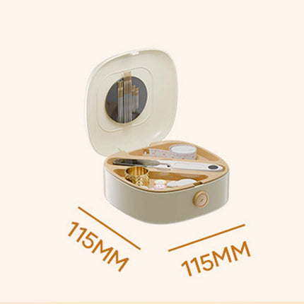 Sewing Kit - Sewing Box - Sewing Thread - Sewing Supplies - Haberdashery - Travel Sewing Kit - Sewing Kit - Sewing Accessories - Clothing Repair Kit - Needles and Thread - Needle and Thread - Measuring Tape - Crafts - Sewing Case - Starter Kit - Beige - 1.