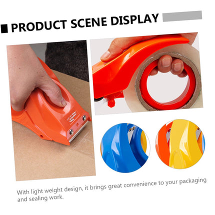 Tape Dispenser - Tape Dispenser - Tape Roller - Tape Roller - Office Supplies - Desk Accessories - Packaging Material - Packaging Tape Holder - Hand Dispenser - Tape Dispenser - Moving - Packing - Office Supplies - Multicolor - 3 Pieces.