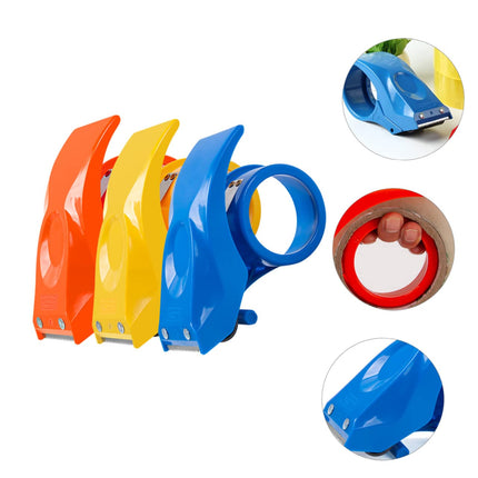Tape Dispenser - Tape Dispenser - Tape Roller - Tape Roller - Office Supplies - Desk Accessories - Packaging Material - Packaging Tape Holder - Hand Dispenser - Tape Dispenser - Moving - Packing - Office Supplies - Multicolor - 3 Pieces.