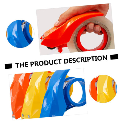 Tape Dispenser - Tape Dispenser - Tape Roller - Tape Roller - Office Supplies - Desk Accessories - Packaging Material - Packaging Tape Holder - Hand Dispenser - Tape Dispenser - Moving - Packing - Office Supplies - Multicolor - 3 Pieces.