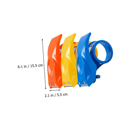 Tape Dispenser - Tape Dispenser - Tape Roller - Tape Roller - Office Supplies - Desk Accessories - Packaging Material - Packaging Tape Holder - Hand Dispenser - Tape Dispenser - Moving - Packing - Office Supplies - Multicolor - 3 Pieces.