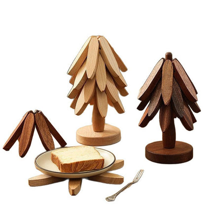 Wooden Coasters - Pan Coasters - Tree Coasters - Table Decoration - Home Accessories - Kitchen Accessories - Heat Resistant Coasters - Design Coasters - Wooden Decoration - Coasters - Glass Coasters - Brown - 2 Pieces.