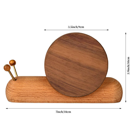 Wooden Coasters - Glass Coasters - Coasters - Coasters with Holder - Table Decoration - Snail - Home Accessories - Glass Coasters - Wooden Decoration - Kitchen Accessories - Design Coasters - Home Gift - Brown - 5 Pieces.