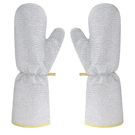 Oven Mitts - BBQ Gloves - Heat Resistant Oven Gloves - Barbecue Accessories - Pot Holders - Kitchen Gloves - Grill Gloves - Cooking Gloves - Baking Utensils - Kitchen Utensils - Non-Slip - Heat Resistant Gloves - Gray - 2 Pieces.