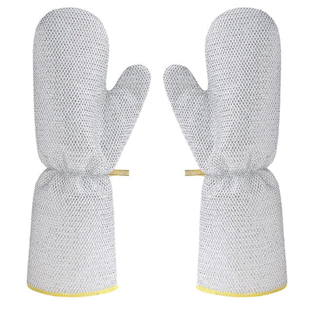 Oven Mitts - BBQ Gloves - Heat Resistant Oven Gloves - Barbecue Accessories - Pot Holders - Kitchen Gloves - Grill Gloves - Cooking Gloves - Baking Utensils - Kitchen Utensils - Non-Slip - Heat Resistant Gloves - Gray - 2 Pieces.