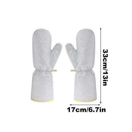 Oven Mitts - BBQ Gloves - Heat Resistant Oven Gloves - Barbecue Accessories - Pot Holders - Kitchen Gloves - Grill Gloves - Cooking Gloves - Baking Utensils - Kitchen Utensils - Non-Slip - Heat Resistant Gloves - Gray - 2 Pieces.