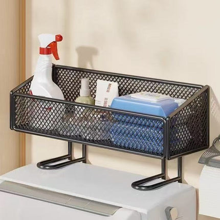 Toilet rack - Bathroom rack - Bathroom accessories - Storage rack - Toilet accessories - Bathroom organizer - Toilet accessories - Rack without drilling - Shelf - Sanitary accessories - Wall rack - Storage - White - 1 piece.
