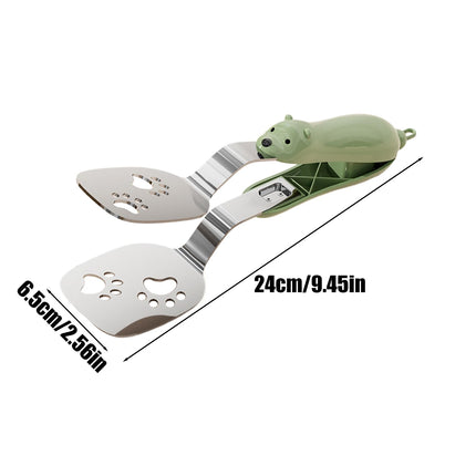 Kitchen Tongs - Spatula - BBQ Tongs - Meat Tongs - Kitchen Utensils - Kitchen Accessories - Grill Tongs - Spatula - Funny Gadgets - Cooking Utensils - Serving Tongs - Kitchen Tools - Original Gift - Green - 1 Piece.