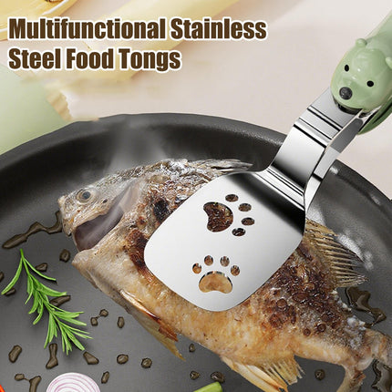 Kitchen Tongs - Spatula - BBQ Tongs - Meat Tongs - Kitchen Utensils - Kitchen Accessories - Grill Tongs - Spatula - Funny Gadgets - Cooking Utensils - Serving Tongs - Kitchen Tools - Original Gift - Green - 1 Piece.