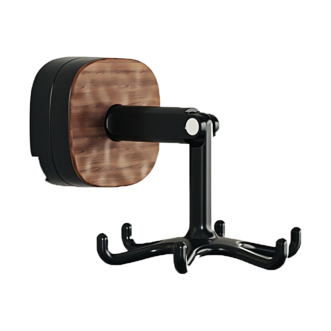 Rotating Kitchen Rack - Utensil Holder - Self-Adhesive Wall Hook - Kitchen Organizer - Rotating Hooks - Adhesive Hook No Drilling - Spatula Rack - Towel Hook - Mug Holder - Kitchen Cabinet Hanging System - Bathroom Hook - Black - 1 Piece.