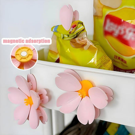 Fridge Magnets - Magnetic Clips - Cherry Blossom - Whiteboard Magnets - Closure Clips - Food Clips - Memo Holder - Flower Decoration - Kitchen Accessories - Pocket Clips - Office Supplies - Blackboard Magnets - Pink - 1 Piece.