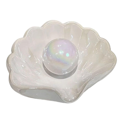 Soap Dish Shell - Soap Holder - Soap Dish - Bathroom Accessories - Jewelry Dish - Toilet Furnishings - Storage Dish - Home Decoration - Key Tray - Make Up Sponge Holder - Luxury Bathroom Interior - Gift Tip - Mother of Pearl White - 1 Piece.