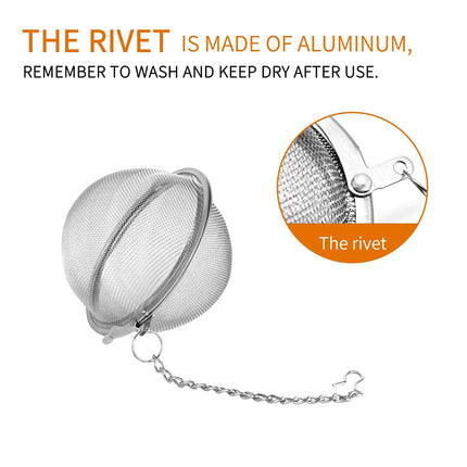 Stainless Steel Tea Egg - Loose Tea Filter - Tea Strainer - Tea Ball - Herb Ball - Spice Filter - Tea Infuser - Reusable Tea Bag - Kitchen Accessories - Gift for Tea Lover - Dishwasher Safe - Teapot Filter - Silver - 2 Pieces.