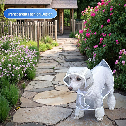 Dog Raincoat - Dog Raincoat - Waterproof Dog Coat - Transparent Rain Poncho - Dog Clothing - Rain Suit - Hooded Jacket - Dog Accessories - Walking Supplies - Dog Supplies - Outdoor Pet - Transparent - 1 Piece.