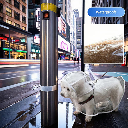 Dog Raincoat - Dog Raincoat - Waterproof Dog Coat - Transparent Rain Poncho - Dog Clothing - Rain Suit - Hooded Jacket - Dog Accessories - Walking Supplies - Dog Supplies - Outdoor Pet - Transparent - 1 Piece.