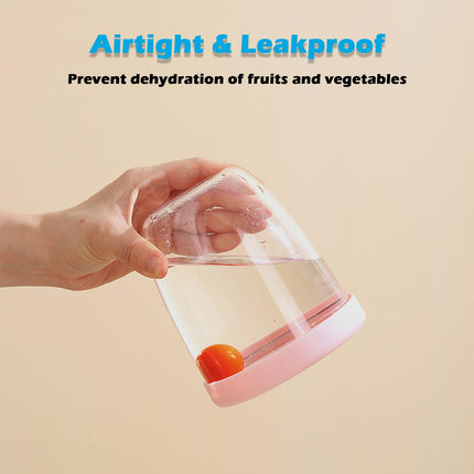 Fruit bowl to go - Lunch cup with fork - Yogurt cup - Salad cup - Storage container with colander - Snack box - School cup - Fruit pot - Take-away cup - On the road - Picnic - Kitchen accessories - Yellow - 1 piece.