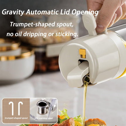 Oil Sprayer - Olive Oil Bottle - Oil Dispenser - 2 in 1 Spray and Pour - Oil Atomizer - Oil Can with Handle - Airfryer Accessories - Kitchen Gadget - Pouring Bottle - Vinegar Bottle - Dressing Shaker - Glass - Anti-Leak - White - 1 Piece.