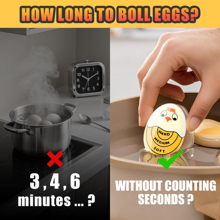 Egg Timer - Cook Along Egg Timer - Kitchen Timer - Egg Timer - Color Change Indicator - Heat Sensitive Sensor - Boil Eggs - Kitchen Gadget - Hard Medium Soft - Kitchen Accessories - Cooking Aid - Funny Gift - Pink - 2 Pieces.