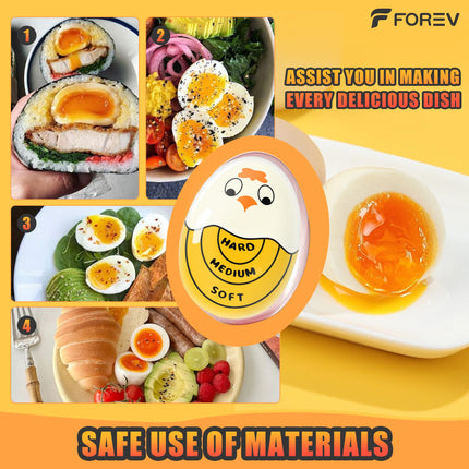 Egg Timer - Cook Along Egg Timer - Kitchen Timer - Egg Timer - Color Change Indicator - Heat Sensitive Sensor - Boil Eggs - Kitchen Gadget - Hard Medium Soft - Kitchen Accessories - Cooking Aid - Funny Gift - Pink - 2 Pieces.