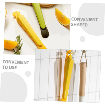 Orange Peeler - Citrus Peeler - Fruit Peeler - Kitchen Tool - Grapefruit Opener - Peel Remover - Plastic Peeling Knife - Kitchen Accessories - Citrus Fruit Tool - Handy Kitchen Utensils - Fruit Preparation - Mandarin Peeler - Yellow and Green - 2 Pieces.