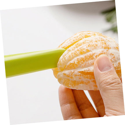 Orange Peeler - Citrus Peeler - Fruit Peeler - Kitchen Tool - Grapefruit Opener - Peel Remover - Plastic Peeling Knife - Kitchen Accessories - Citrus Fruit Tool - Handy Kitchen Utensils - Fruit Preparation - Mandarin Peeler - Yellow and Green - 2 Pieces.