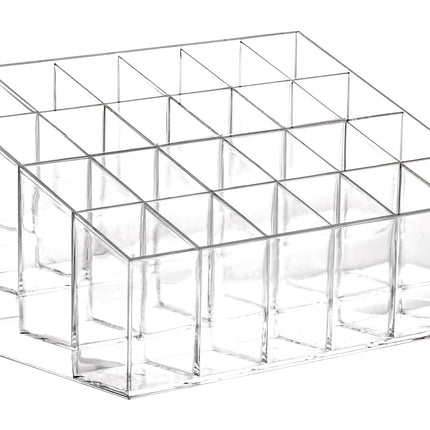 Makeup Organizer - Lipstick Holder - Cosmetics Storage - Nail Polish Display - Drawer Organizer - Lip Gloss Holder - Bathroom Accessories - Acrylic Holder - Essential Oil Rack - Mascara Storage Box - Sorting Tray - Transparent - 1 Piece.