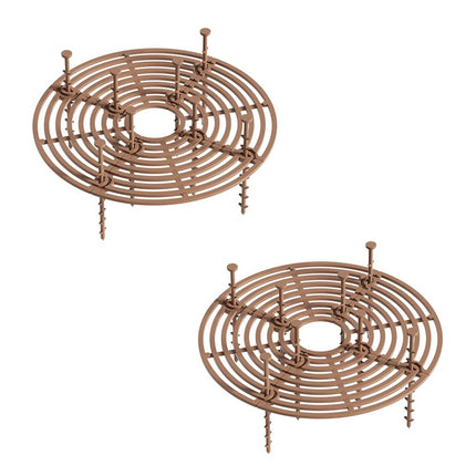 Plant Protector - Flower Pot Grid - Anti-dig Mat - Root Protection - Cat-Repellent Grid - Ground Cover Plant - Flower Pot Security - Gardening - Pet-Proof - Protection Against Cats - Plant Grid - Ground Grid - Brown - 2 Pieces.