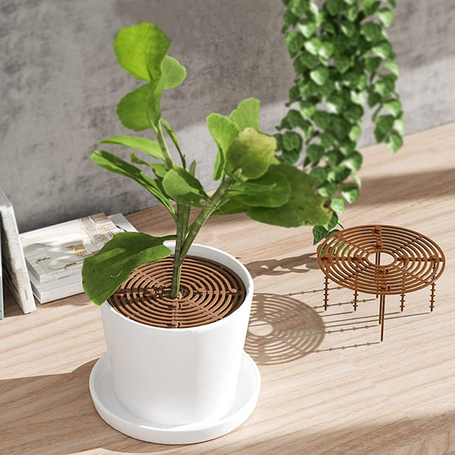 Plant Protector - Flower Pot Grid - Anti-dig Mat - Root Protection - Cat-Repellent Grid - Ground Cover Plant - Flower Pot Security - Gardening - Pet-Proof - Protection Against Cats - Plant Grid - Ground Grid - Brown - 2 Pieces.