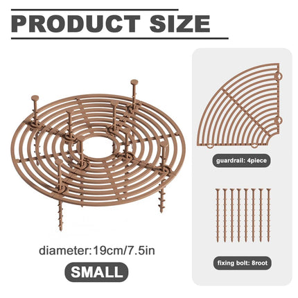 Plant Protector - Flower Pot Grid - Anti-dig Mat - Root Protection - Cat-Repellent Grid - Ground Cover Plant - Flower Pot Security - Gardening - Pet-Proof - Protection Against Cats - Plant Grid - Ground Grid - Brown - 2 Pieces.