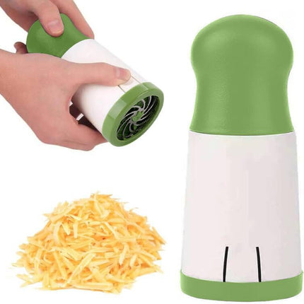 Cheese Mill - Cheese Grater - Parmesan Grater - Herb Mill - Manual Grater - Nut Grinder - Chocolate Grater - Kitchen Aid - Rotating Grater - Kitchen Utensils - Stainless Steel Blades - Hard Cheese Mill - Dishwasher Safe - White and Green - 1 Piece.