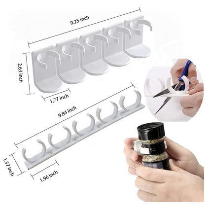 Spice Rack - Bathroom Rack - Kitchen Organizer - Shower Gel Holder - Spice Holder - Shampoo Holder - Bathroom Accessories - Spice Rack - Kitchen Cabinet Organizer - Storage Rack - Hanging System - Self-Adhesive No Drilling - White - 2 Pieces.