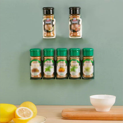 Spice Rack - Bathroom Rack - Kitchen Organizer - Shower Gel Holder - Spice Holder - Shampoo Holder - Bathroom Accessories - Spice Rack - Kitchen Cabinet Organizer - Storage Rack - Hanging System - Self-Adhesive No Drilling - White - 2 Pieces.