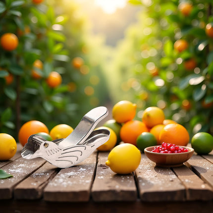 Lemon Squeezer - Manual Citrus Juicer - Lime Squeezer - Hand Squeezer - Kitchen Gadgets - Lemon Squeezer - Bird - Fruit Squeezer - Cocktail Accessories - Tableware - Gift - Orange Squeezer Hand - Stainless Steel - Silver - 1 Piece.