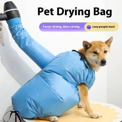 Dog Hair Dryer - Dog Drying Bag - Dog Water Blower - Dog Bathrobe - Dog Hair Dryer - Coat Care - Dog Towel - Animal Supplies - Grooming Salon - Bellows - Dog Hair Dryer - Quick-Drying Size M - Blue - 1 Piece.