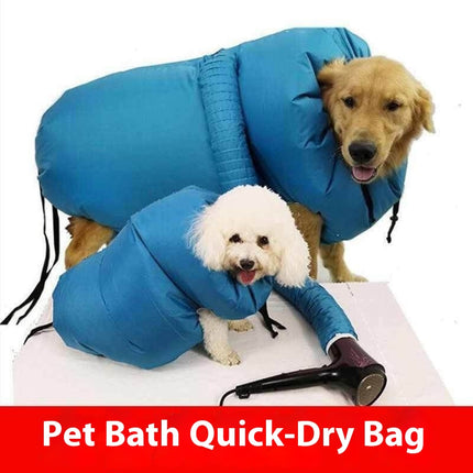 Dog Hair Dryer - Dog Drying Bag - Dog Water Blower - Dog Bathrobe - Dog Hair Dryer - Coat Care - Dog Towel - Animal Supplies - Grooming Salon - Bellows - Dog Hair Dryer - Quick-Drying Size M - Blue - 1 Piece.