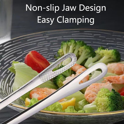 Meat Tongs - Barbecue Tongs - Kitchen Tongs - Serving Tongs - Cooking Tweezers - Grill Tongs - Gourmet Tongs - BBQ Accessories - Chef Tweezers - Kitchen Utensils - Meat Turning - Korean BBQ - Professional Stainless Steel - Gold - 2 Pieces.