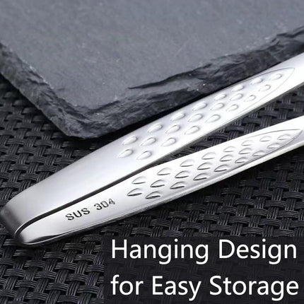 Meat Tongs - Barbecue Tongs - Kitchen Tongs - Serving Tongs - Cooking Tweezers - Grill Tongs - Gourmet Tongs - BBQ Accessories - Chef Tweezers - Kitchen Utensils - Meat Turning - Korean BBQ - Professional Stainless Steel - Gold - 2 Pieces.