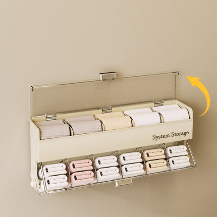Underwear women's storage box - Premium quality - Storage box with lid - Clothing storage box - clothes rack - wardrobe - clothes hangers - Drawer - storage cabinet with compartments - Plastic storage box - Underwear - Socks - Hanging without drilling - W.