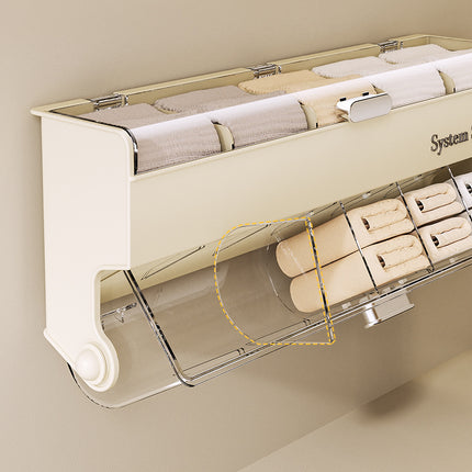 Underwear women's storage box - Premium quality - Storage box with lid - Clothing storage box - clothes rack - wardrobe - clothes hangers - Drawer - storage cabinet with compartments - Plastic storage box - Underwear - Socks - Hanging without drilling - W.