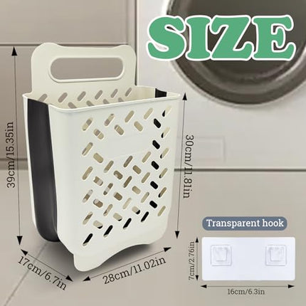 Laundry Basket - Folding Laundry Basket - Wall Shelf - Bath Shelf - Bathroom Rack - Storage Rack - Storage Basket - Organizer - Foldable Silicone Laundry Basket - Bathroom Furniture - Bathroom - Toilet - Black - 1 Piece.