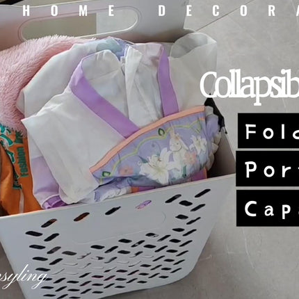 Laundry Basket - Folding Laundry Basket - Wall Shelf - Bath Shelf - Bathroom Rack - Storage Rack - Storage Basket - Organizer - Foldable Silicone Laundry Basket - Bathroom Furniture - Bathroom - Toilet - Black - 1 Piece.